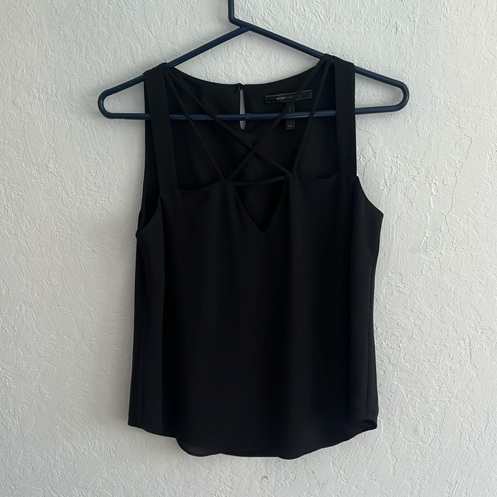 BCBG Maxazria Flowy Strappy Going Out Tank